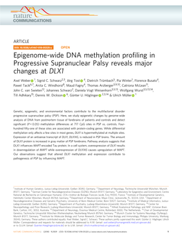 Epigenome-Wide DNA Methylation Profiling in Progressive