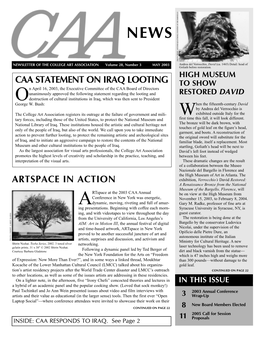 May 2003 CAA News
