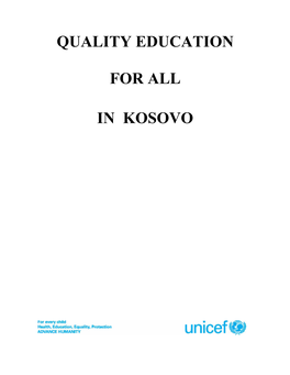 Unicef-Quality Education for All in Kosovo 2005
