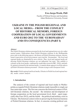 Ukraine in the Polish Regional and Local Media – from The