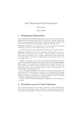 Soul Theorem and Soul Conjecture