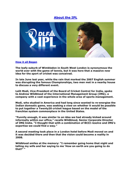 About the IPL