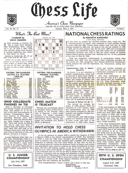 NATIONAL CHESS RATINGS Cond