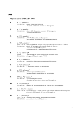 Pubblicazioni Svimez 1948-2010