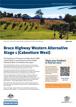 Bruce Highway Western Alternative Stage 1 (Caboolture West)