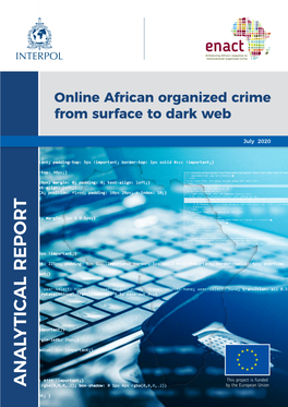Online African Organized Crime from Surface to Dark