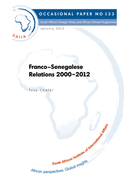 Franco–Senegalese Relations 2000–2012