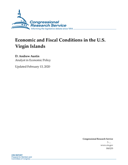 Economic and Fiscal Conditions in the U.S. Virgin Islands