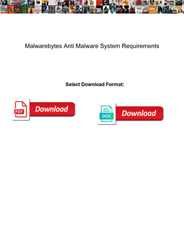 Malwarebytes Anti Malware System Requirements