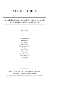 Vol. 20 No. 2 Pacific Studies