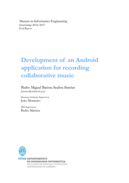 Development of an Android Application for Recording