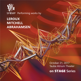 LEROUX MITCHELL ABRAHAMSEN on STAGE Series