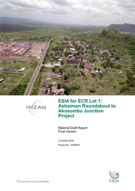 ESIA for ECR Lot 1: Ashaiman Roundabout to Akosombo Junction Project