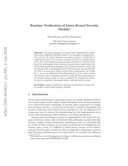 Runtime Verification of Linux Kernel Security Module