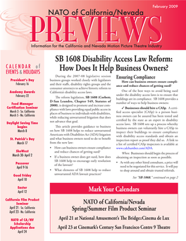 SB 1608 Disability Access Law Reform