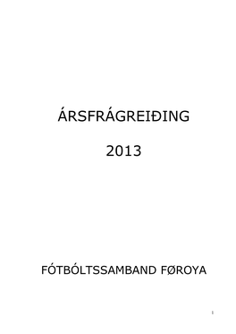 Ársfrágreiðing 2013
