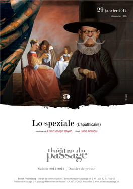 Lo Speziale (L’Apothicaire) Musique De Franz Joseph Haydn Livret Carlo Goldoni