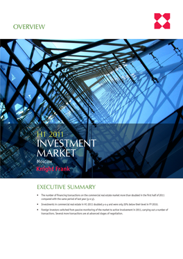 INVESTMENT MARKET Moscow Knight Frank