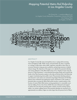 Mapping Potential Metro Rail Ridership in Los Angeles County