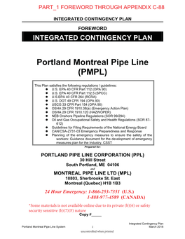 Portland Montreal Pipe Line (PMPL)