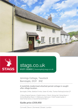 Stags.Co.Uk 01271 322833 | Barnstaple@Stags.Co.Uk