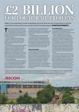 Gov Growth Fund: £2 Billion for Local Rail Projects