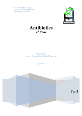 Antibiotics 4Th Class