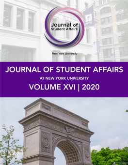 Journal of Students Affairs Volume XVI 2020