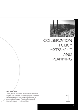 Conservation Policy Assessment and Planning