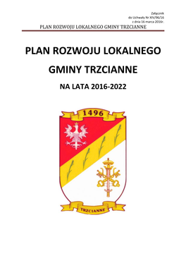 Plan Rozwoju Lokalnego Gminy Trzcianne