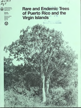Rare and Endemic Trees of Puerto Rico and the Virgin Islands by Elbert Ljlittle, Jr