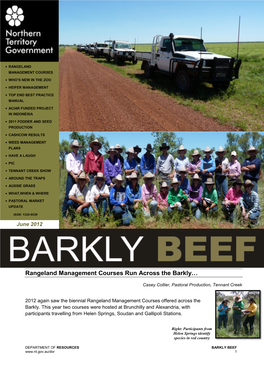 Rangeland Management Courses Run Across the Barkly…