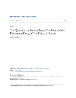 The Quest for the Present Tense: the Poet and the Dreamer in Douglas' the Palice of Honour