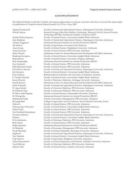 P-ISSN 2615-787X E-ISSN 2615-790X Tropical Animal Science Journal