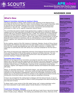 NOVEMBER 2008 What's