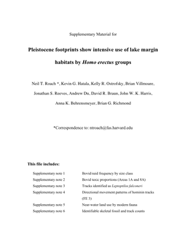 Pleistocene Footprints Show Intensive Use of Lake Margin Habitats By