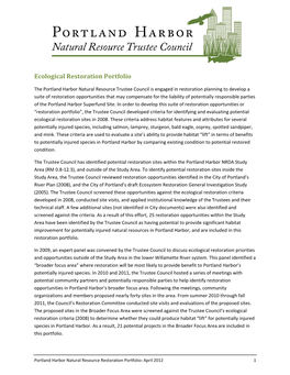 Portland Harbor Natural Resource Trustee Council