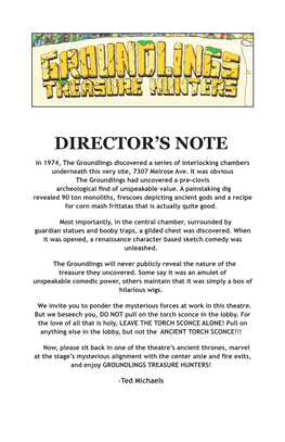 Director's Note