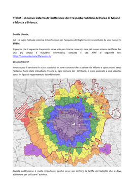 STIBM – Il Nuovo Sistema Di Tariffazione Del Trasporto Pubblico Dell’Area Di Milano E Monza E Brianza