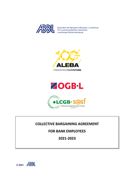 Collective Bargaining Agreement for Bank Employees 2021-2023