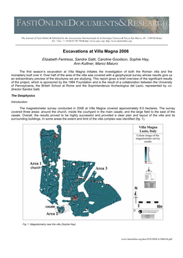 Excavations at Villa Magna 2006