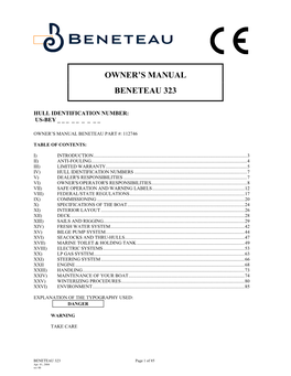 Owner's Manual Beneteau