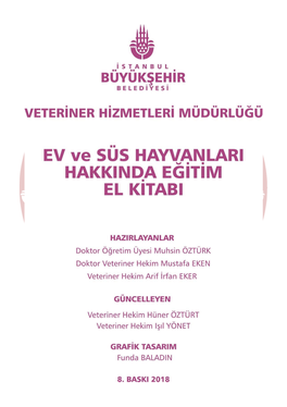 Ev Ve Süs Hayvanları Satış Yerleri Çalışanlarının Eğitim Kitapçığı