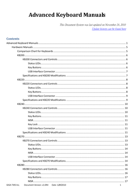 Advanced Keyboard Manuals