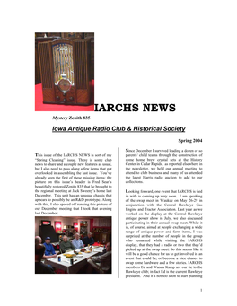 IARCHS NEWS Mystery Zenith 835 Iowa Antique Radio Club & Historical Society