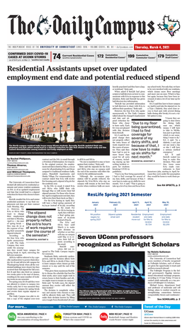 74 Residential Assistants Upset Over Updated Employment End Date and Potential Reduced Stipend