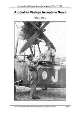 Australian Vintage Aeroplane News - Vol