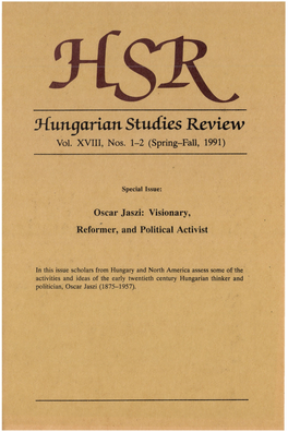 Hungarian Studies Review Vol