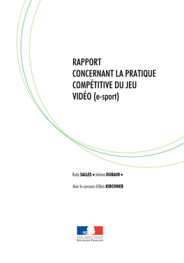 La Pratique Compétitive Des Jeux Vidéos (E-Sport)