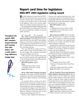 MEA-MFT Voting Record